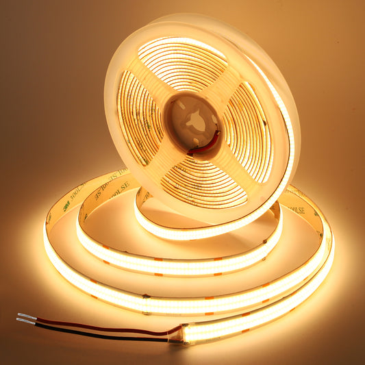 Bande LED COB 600 LEDs/m, 24V DC, 9W/m, IRC>92, 12mm de large pour la décoration intérieure
