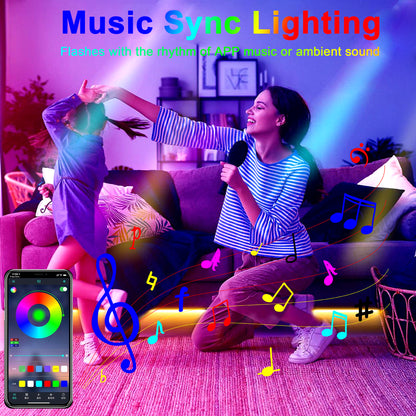 Dream Color RGB IC COB LED Strip, 24V Dotless Addressable Seamless Lighting for Room Decor