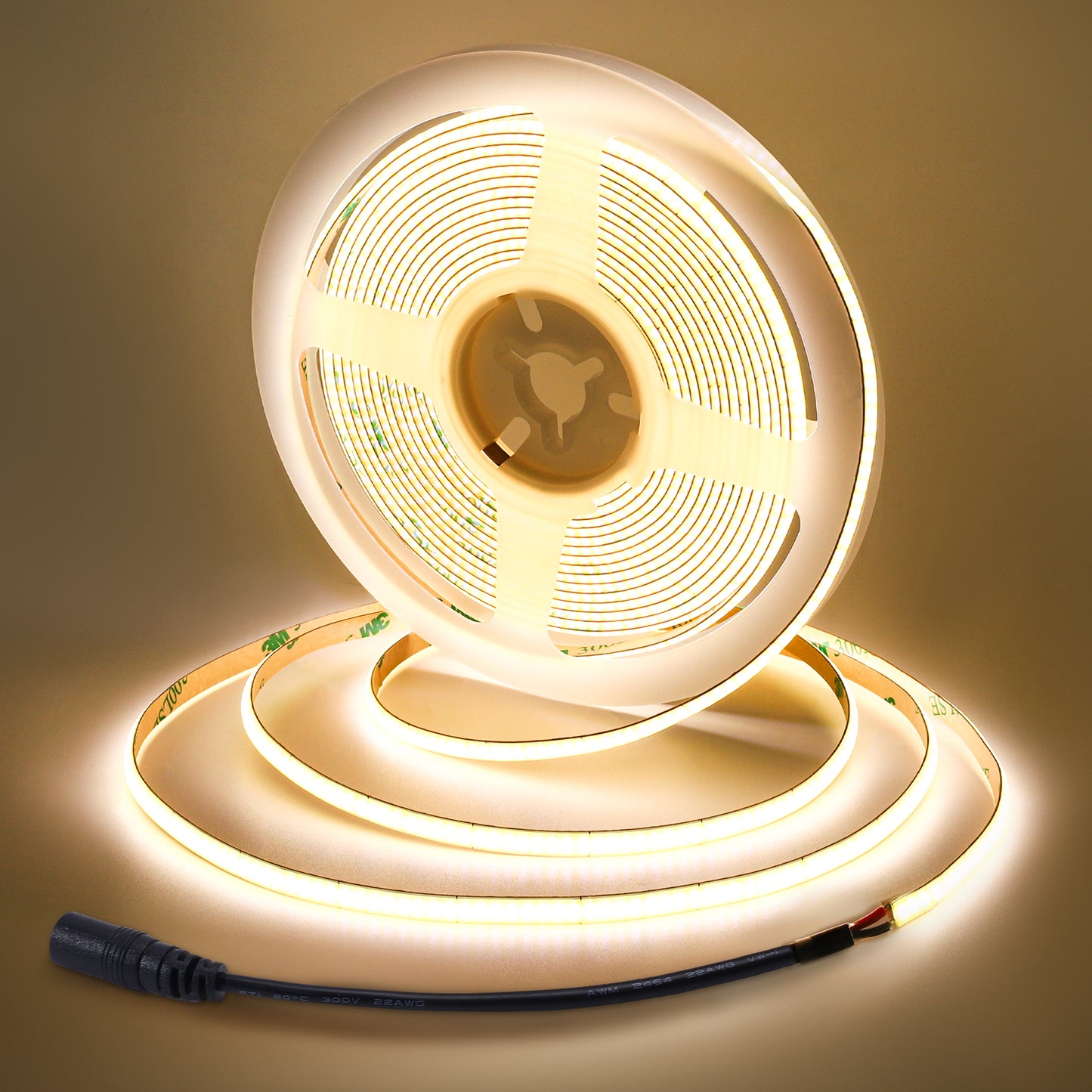 Bande LED COB avec 400 LED/m, 12V/24V DC, 9w/m, IRC>92, 5mm de large pour la décoration de chambres