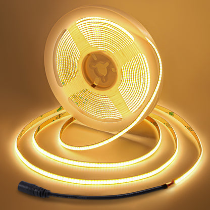Bande LED COB avec 400 LED/m, 12V/24V DC, 9w/m, IRC>92, 5mm de large pour la décoration de chambres
