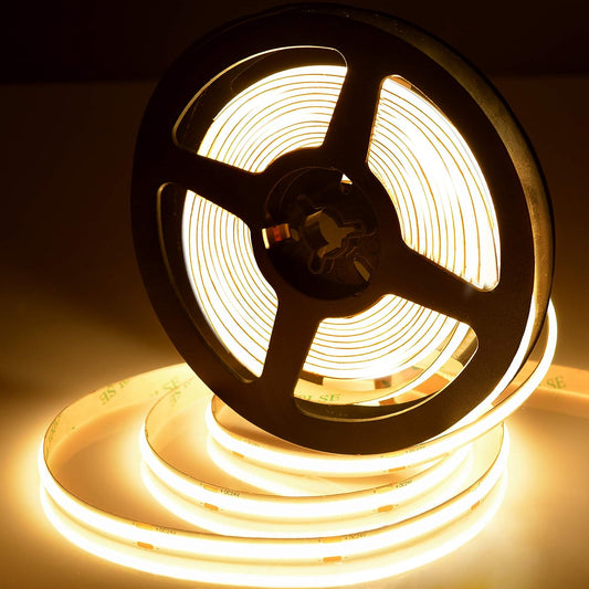 Bandeau LED COB 480 LED/m, DC24V, 9w/m, IRC>92, 8mm de large pour la décoration intérieure