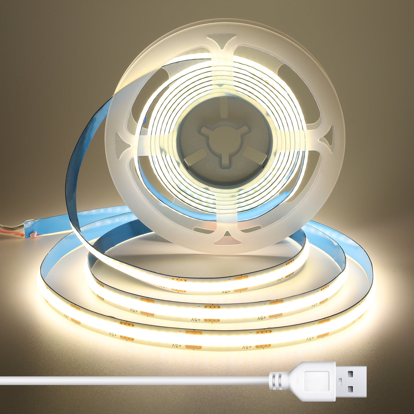 USB-LED-Streifen mit 320 LEDs, 8 mm breit, DC5V, hohe Helligkeit, selbstklebender LED-Streifen für Schrank-, Garderoben- und Raumbeleuchtung