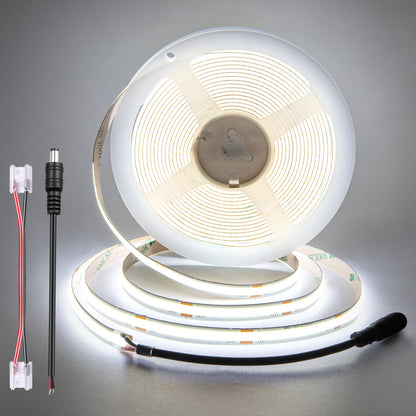 Bande lumineuse LED COB avec 320 LEDs/m, DC24V, 9w/m, IRC>92, 8mm de large pour la décoration de chambre