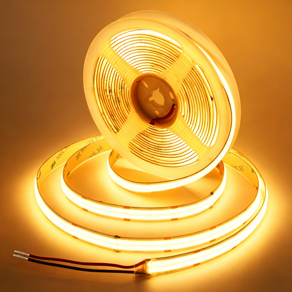 Bande LED COB 600 LEDs/m, 24V DC, 9W/m, IRC>92, 12mm de large pour la décoration intérieure