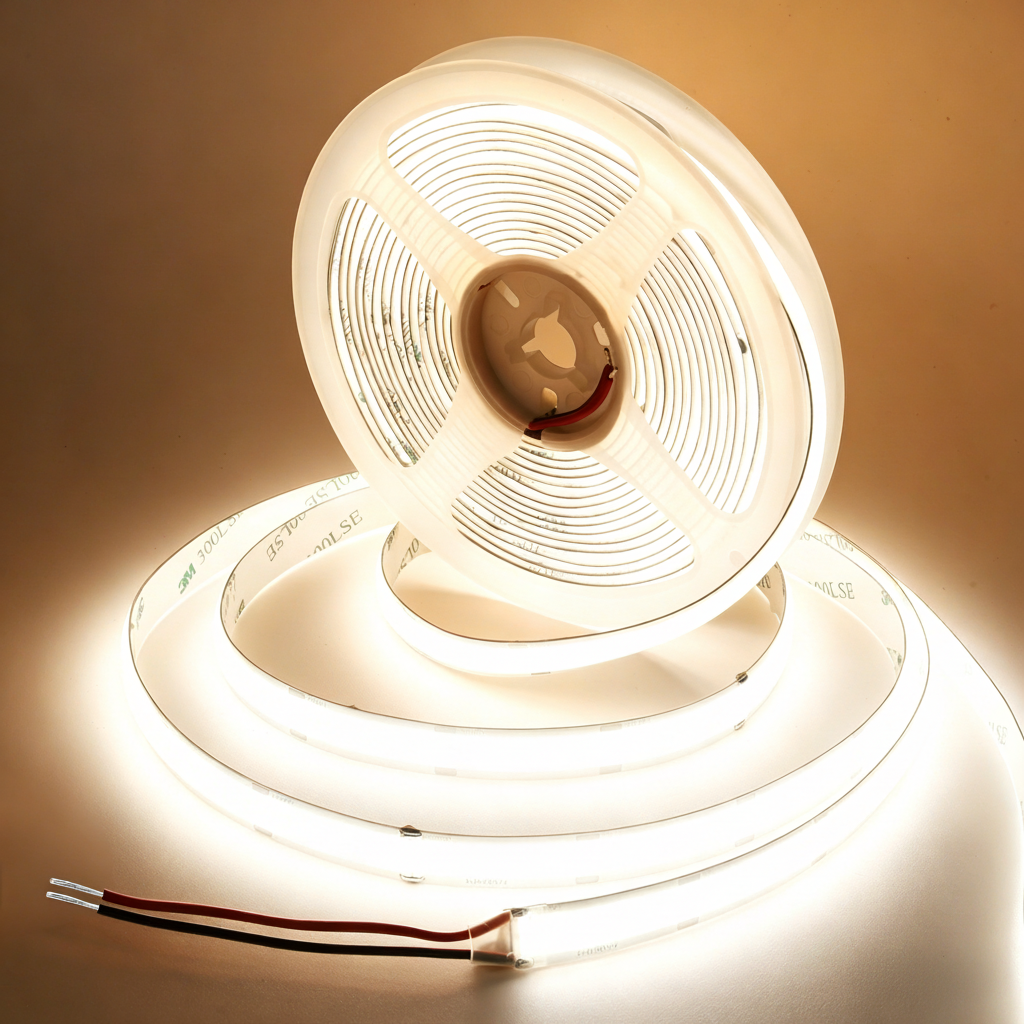 Bande LED COB 600 LEDs/m, 24V DC, 9W/m, IRC>92, 12mm de large pour la décoration intérieure